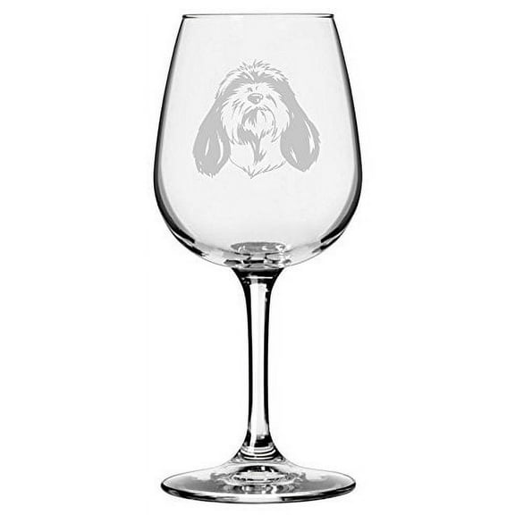 Grand Griffon Vendeen Dog Themed Etched 12.75oz Libbey Wine Glass