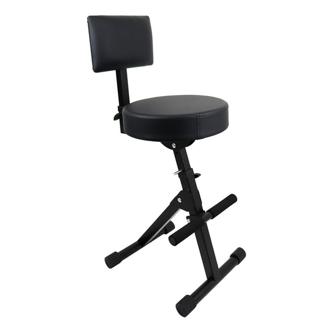 Taburete plegable para guitarra, trono de tambor para músico, asiento acolchado, silla portátil, trono de tambor, taburete ajustable para adultos y