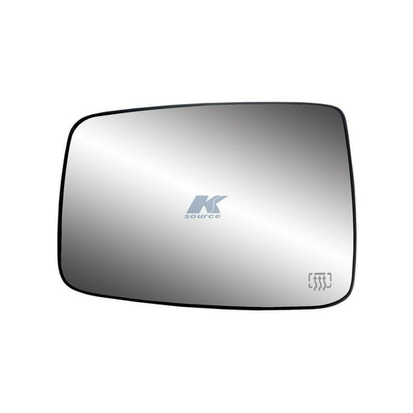 K-Source Exterior Mirror Glass 33244 OE Series; OEM Replacement; Direct-Fit; Backed Glass; Power; Heated; 6-3/8 Inch Height X 9 Inch Width; 10 Inch Diagonal; Single
