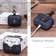 thumbnail image 5 of Crazy Horse Funda de cuero genuino para auriculares compatible con AirPods Pro, funda de viaje de cuero suave y duradero con llavero, rojo, 5 of 5