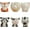 Mix-6PCS, variant on Cute Animal Succulent Planter Pot with Drainage Hole, Cartoon Cow Elephant Ceramic Flower Plant Pot Tiny Flower Planter Cactus Container Indoor Outdoor Office Home Decor