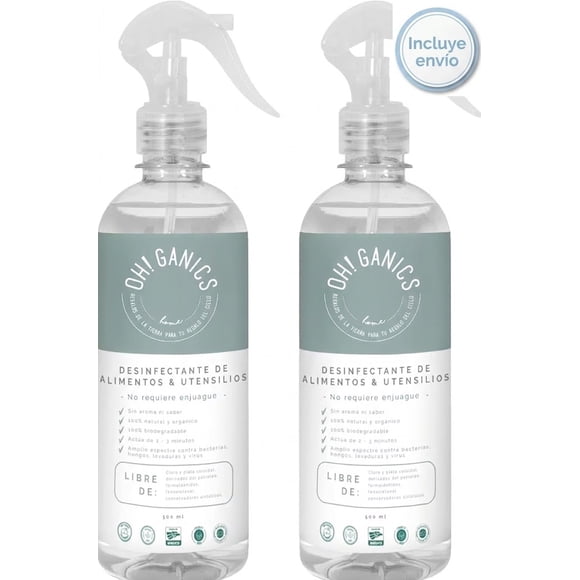 Desinfectante de Alimentos y Utensilios 500 ml - 2 piezas
