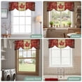 thumbnail image 6 of Tie Up Valances for Windows, Canada Adjustable Valance Curtains Window Treatment for Living Room, Red Maple Leaf Flag Farmhouse Shabby Wooden Grain Rod Pocket Kitchen Curtains & Drapes 42x18 Inch, 6 of 9