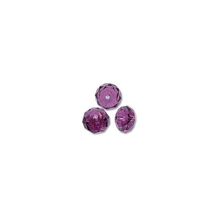 Amethyst Briolette Beads - Swarovski Briolette Bead 5040 4x3mm Amethyst (Package of 3)