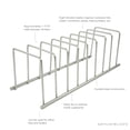 thumbnail image 3 of Spectrum Euro Kitchen Organizer 8-Slot for Cutting Boards and Plates, Satin Nickel, 3 of 3