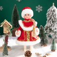 thumbnail image 1 of Muñecos Musicales de Papá Noel de La Sirenita de la nieve, juguetes de peluche artesanales, adornos de árbol de Navidad, decoración del hogar, regalo para niños, 30cm, 1 of 4