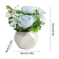 thumbnail image 2 of PONPRNGY Potted Peony Artificial Flowers Indoor Fake Plant Bathroom Accessories Decor, Faux Silk Flowers Arrangement in Vase Centerpieces for Tables Dresser Shelf Decor, 2 of 4