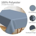 thumbnail image 3 of 60x84inches Dusty Blue Tablecloth Rectangular Solid Color Table Cloth Washable and Wrinkle Resistant Fabric Table Cover for Kitchen Dining Patio Outdoor Picnic Banquet Party Decorations, 3 of 7