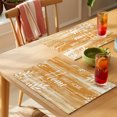 thumbnail image 4 of Vintage Terracotta Orange Placemats Set of 6 Farmhouse Florals Leaf Coastal Place Mats Indoor Wipeable Table Mats Washable Cloth Dining Table Placemats for Kitchen Holiday Party Decor 13x19 Inch, 4 of 9