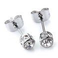 thumbnail image 1 of Aretes para hombre con simulados, circonita cúbica forma forma forma , pendientes de plata, 1 of 9