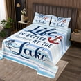 thumbnail image 2 of Erosebridal Lake House Coverlet Set Twin, Ocean Anchor Hunting Bedding Set, Stripes Room Decor, 2pcs, 2 of 5