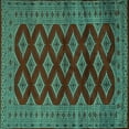 thumbnail image 1 of Ahgly Company Indoor Square Persian Turquoise Blue Traditional Area Rugs, 3' Square, 1 of 4