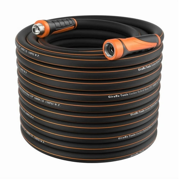 Giraffe Tools Lightweight Hybrid Garden Hose 100ft x 5/8" Male to Female with Swivel Handle