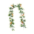 thumbnail image 2 of Guirnalda de Pascua, guirnalda de primavera, hojas verdes, guirnalda de huevos de Pascua artificiales, flores A, 2 of 8