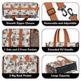 thumbnail image 3 of Teacher Tote Bag,Striped Baseball Items Pattern Teacher Utility Tote Bag,Large Work Tote Bags for Women with Multiple Pockets,Top Zipper Closure,13.8x10.6x6.7 Inch, 3 of 5