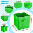 thumbnail image 2 of 12 Pcs Cube Storage Bin 11'' Collapsible Storage Cubes Foldable Cube Storage Organizer Bins Fabric Bins Storage Basket Fabric Cubby Boxes for Shelf Closet (Sky Blue, Green, Yellow, Dark Blue), 2 of 14