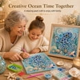 thumbnail image 5 of Ocean Theme Pearl Art DIY Kit,Blue Ringed Octopus 3D Diamond Painting Crafts For Adults,DIY Pearl Mosaic Wall Art Set With Rhinestones,Coastal Home Decor Gift For Beginners, 5 of 6