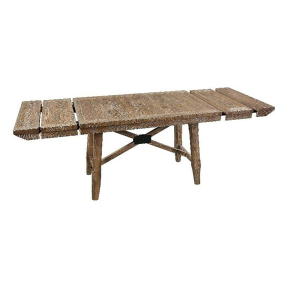 Bowery Hill Modern Light Brown Distressed Wood Counter Table