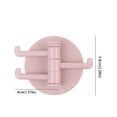 thumbnail image 3 of 2 pcs Wall Hooks for Hanging Adhesive Bathroom Kitchen Hooks Desk 3 Rotatable Arms Round Sticky Hooks, 3 of 5