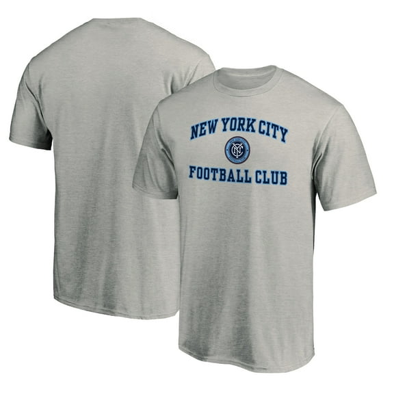 Men's Heather Gray New York City FC Heart and Soul T-Shirt