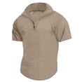 thumbnail image 6 of Hvyesh Mens Quarter Zip Golf Shirts Knit Waffle Shirts 2025 Casual Short Sleeve Shirt Lightweight Golf Tops, 6 of 9