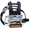 thumbnail image 4 of Pedal de bicicleta con Clip y Cinturones. Adecuado para bicicletas de spinning, bicicletas estáticas, bicicletas estáticas y bicicletas de exterior, eje de 9/16 pulgadas., 4 of 5