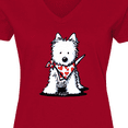 thumbnail image 4 of Inktastic Westie in Bandana Women's V-Neck T-Shirt, 4 of 5