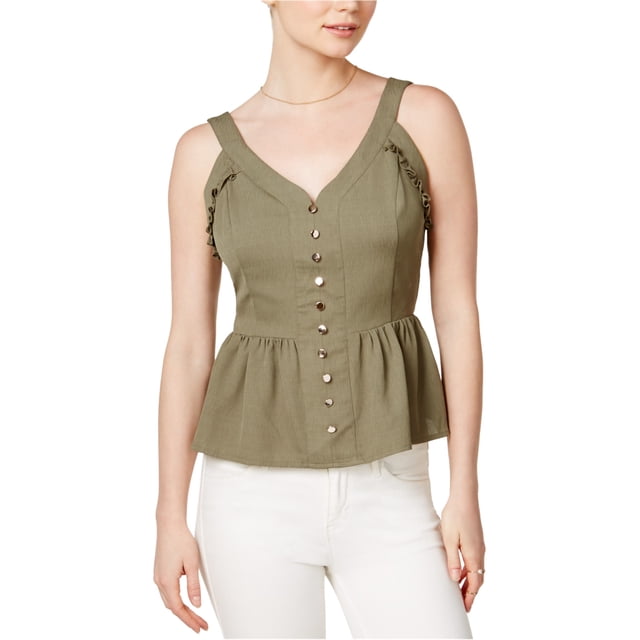 Blusa maison Jules sin mangas cuello corazón Mujer Verde Grande