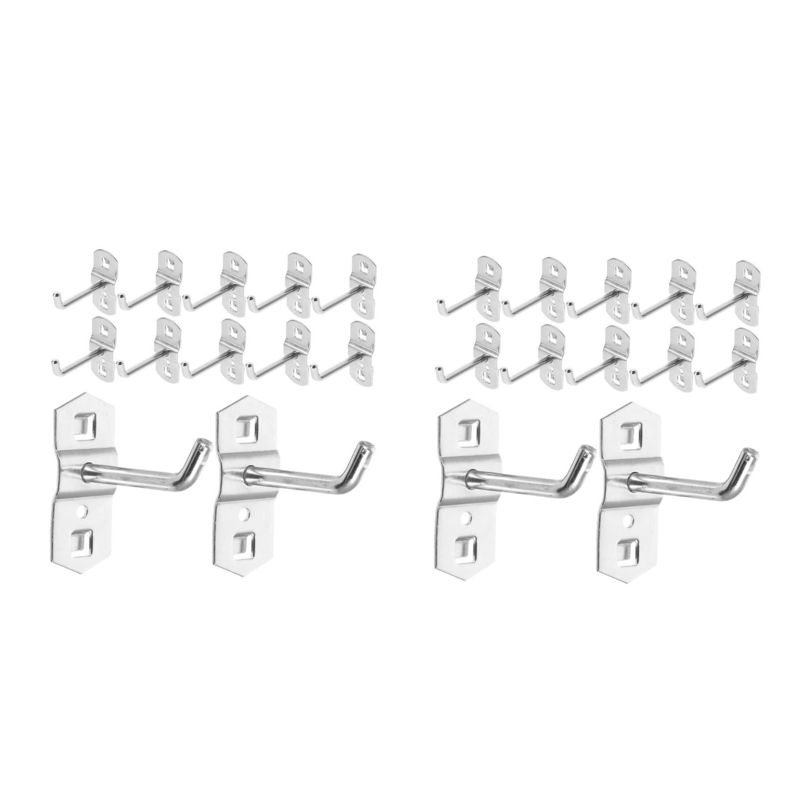 Hemoton 24-Piece Heavy Duty Metal Pegboard Hooks Set for Garage, Shop, Retail Display, Wall Panel Organization and Storage Solutions