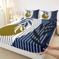 thumbnail image 3 of Homewish Botanical Plants Leaves 4pcs Bed Sheets for Female Men Women,Retro Vintage Aesthetic King Sheets,Mid Century Stripes Super Cozy Sheet Set,Microfiber Bedroom Decor, 3 of 7