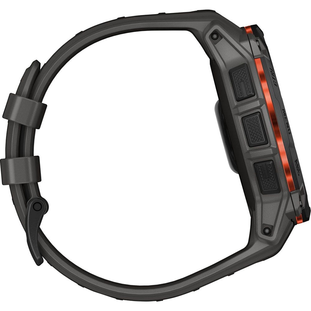 Garmin 010-02935-00 Instinct 3 - 50 mm Outdoor GPS Smartwatch SOLAR Black with Charcoal Band Bundle with Charging Dock, Silicone Dust Cover for Watch 3 Pack and USB Type C Charging and Sync Cable