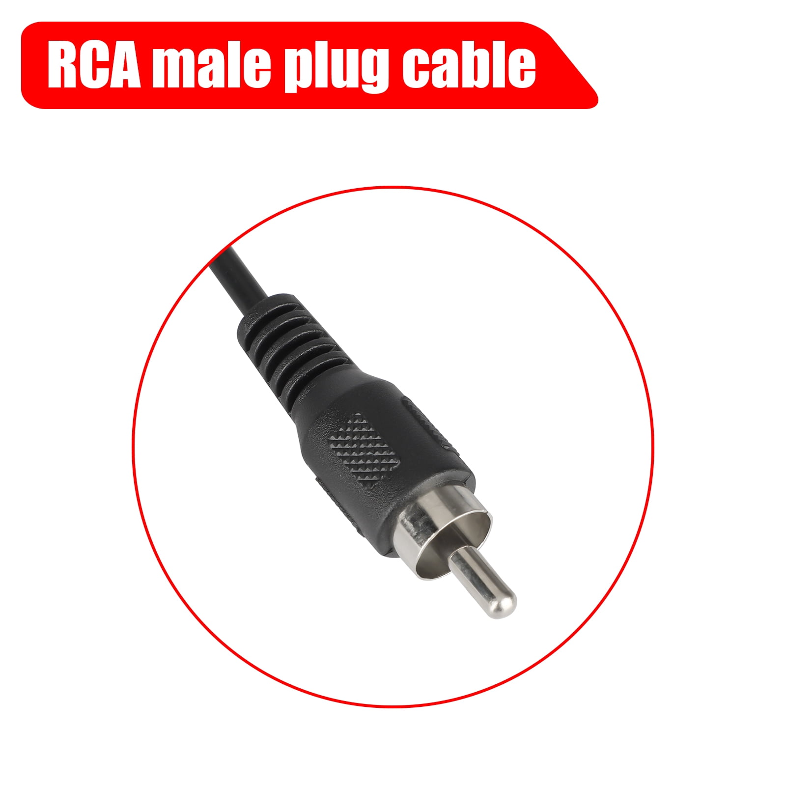 2 Pack Replacement RCA Male Plug Jack Connector Adapter to