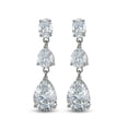 thumbnail image 5 of Charmsy Cubic Zirconia Silver Drop Earrings for Women | Handmade CZ Earrings for Women, 5 of 6