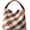 Brown and White Contrasting, variant on Queenoris Fashion Woven Purse for Women Top-handle Shoulder Bag Soft Summer Hobo Tote Bag