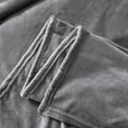 thumbnail image 4 of Cozy Microfiber Extra Soft Solid Color Throw Bed Blanket Throw - 50" x 60" - Grey, 4 of 5