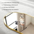 thumbnail image 3 of Arched Wall Mirror 24x20 Inch Black Metal Frame Tempered Glass Large Decorative Crystal Clear Shatterproof Mirror for Entryway Living Room Mantel Bathroom, 3 of 9