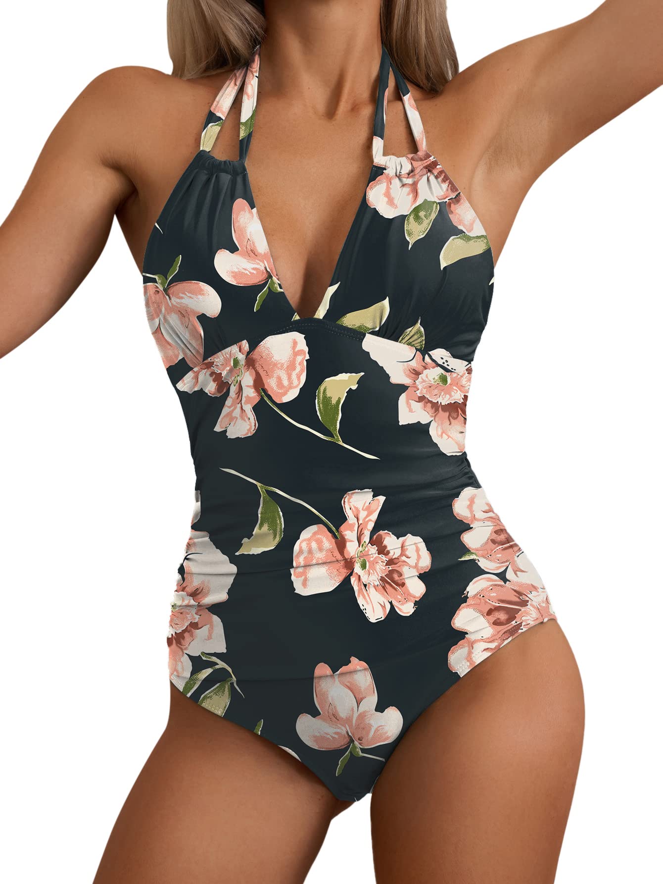 B2prity Women's Slimming One Piece Swimsuits Tummy Control Bathing Suit