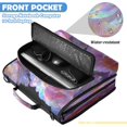 thumbnail image 6 of Zipper Binder with Shoulder Strap 2 inch 3 Ring Waterproof File Folder Organizer Bag 500 Sheet Digital Art Of Peony, 6 of 8