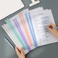 thumbnail image 4 of YAOMOBB Presentation Folders with Sliders 10 Pcs Clear Report Covers A4 Letter Thickened Drawbar Folder No Punching Required, 4 of 5