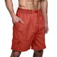thumbnail image 1 of Pantalones Cortos de Carga de Cintura Elástica para Hombres Multi Bolsillo Imitación de Lino, Rodilla Longitud Cordón Deportes, 1 of 8