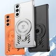 thumbnail image 2 of ELEHOLD for Samsung Galaxy S24 Plus Case,Magnetic Adjustable Ring Holder Kickstand Breathable Hole Slim Heat Radiation Frameless Shockproof Protective Case for Samsung Galaxy S24 Plus,Silver, 2 of 7