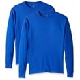 thumbnail image 2 of Hanes Men's Essentials Long Sleeve T-shirt Value Pack (2-pack), Deep Royal,2X Large, 2 of 9