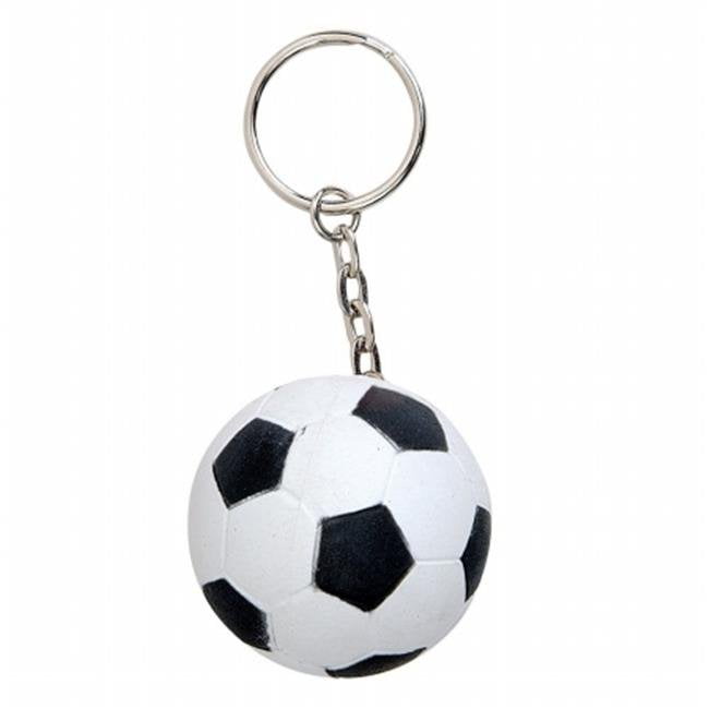 Revolving rubber soccer ball keychain 