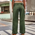 thumbnail image 4 of XIAfhje Wide Leg Pants Woman Cargo Pants Baggy Pants Fashion Plus Size Drawstring Casual Solid Elastic Waist Pocket Loose Pants Casual Baggy Palazzo Trousers Pants, 4 of 5