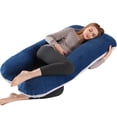 thumbnail image 2 of Almohada de maternidad multifuncional de terciopelo de cristal con soporte para el vientre, almohada con soporte para la cintura para acostarse de lado, almohada con clip para dormir de lado para, 2 of 5