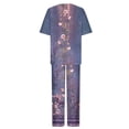 thumbnail image 3 of Conjunto Corto para las Mujeres, Color Sólido Casual sin Mangas Y Pantalones Cuello Redondo Conjunto Hecho de Poliéster Suave para el Uso Diario de Verano, Conjuntos de Verano para las Mujeres, 3 of 4