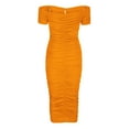 thumbnail image 5 of IROINNID Wedding Guest Dresses for Women Semi Formal Evening Night Casual Homecoming Dress Spring Summer Sleeveless Off-The-Shoulder Knee-High Dress Elegant Bodycon Dress,Yellow, 5 of 6