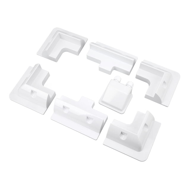 Support d'Angle de Toit, Support de Montage de Panneau Solaire 7PCS Anti UV Blanc de Protection pour RV