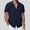 A174 Navy, variant on Mens Textured Short Sleeve Button Down Shirt Casual Resort Style Camp Collar Summer Beach Shirt Tropical Vacation Button Up Lightweight Fashion Apparel Tops