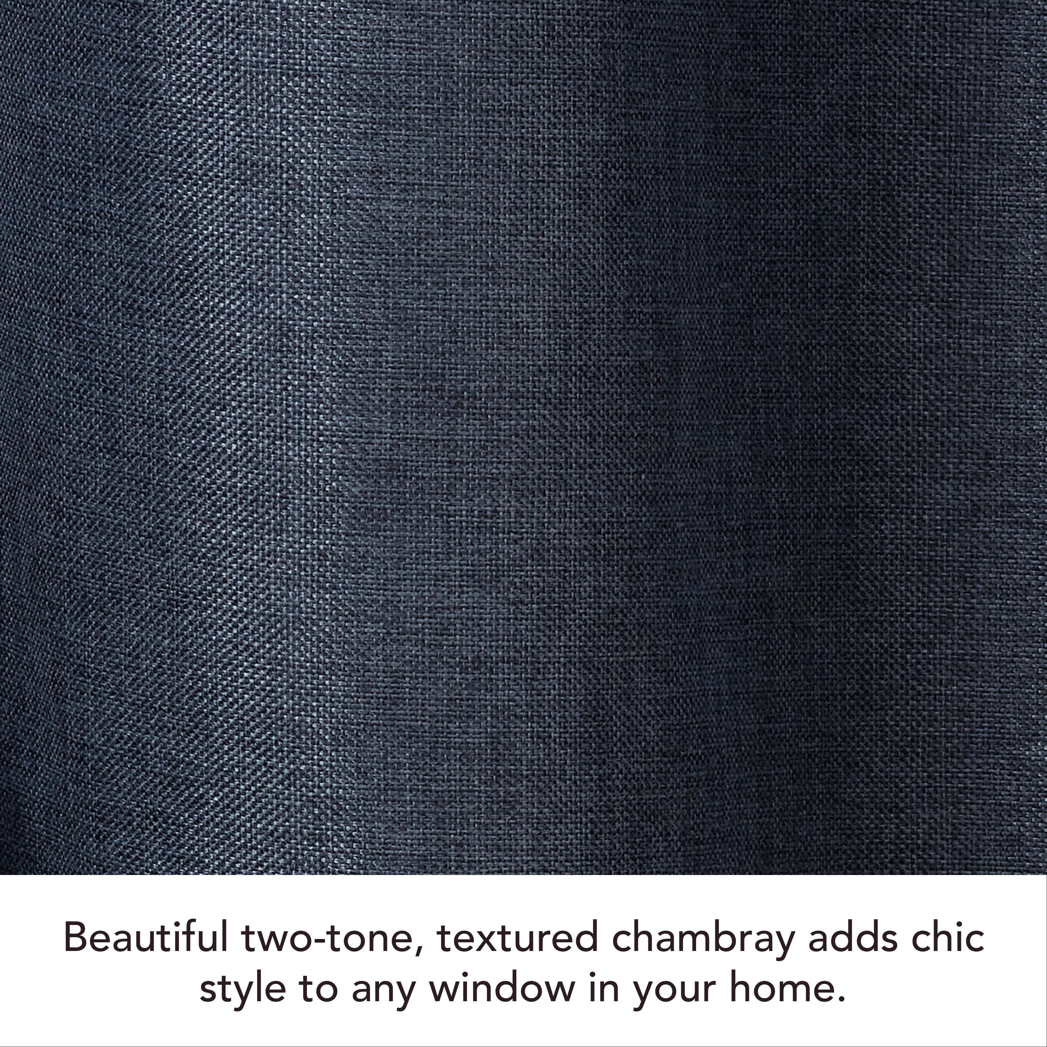 Legrae Blackout Thermal Insulated Grommet Curtains, Set of 2 Panels with Tiebacks, Insignia Blue, 38" x 96"
